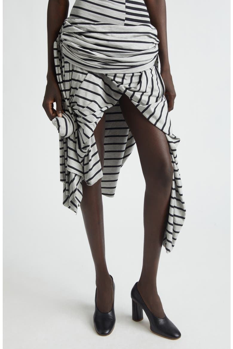 Stripe Jersey Asymmetric Skirt (Women) | Nordstrom