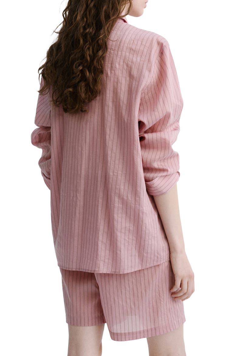 Stripe Button-Up Shirt, Alternate, color, PASTEL PINK