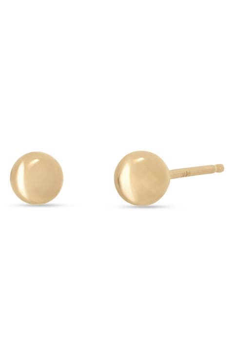 14k Gold 4mm Ball Stud Earrings