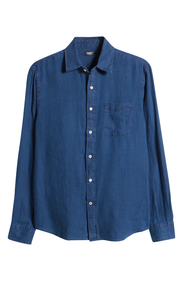 Faherty Laguna Linen Shirt, Alternate, color, Arroyo Wash