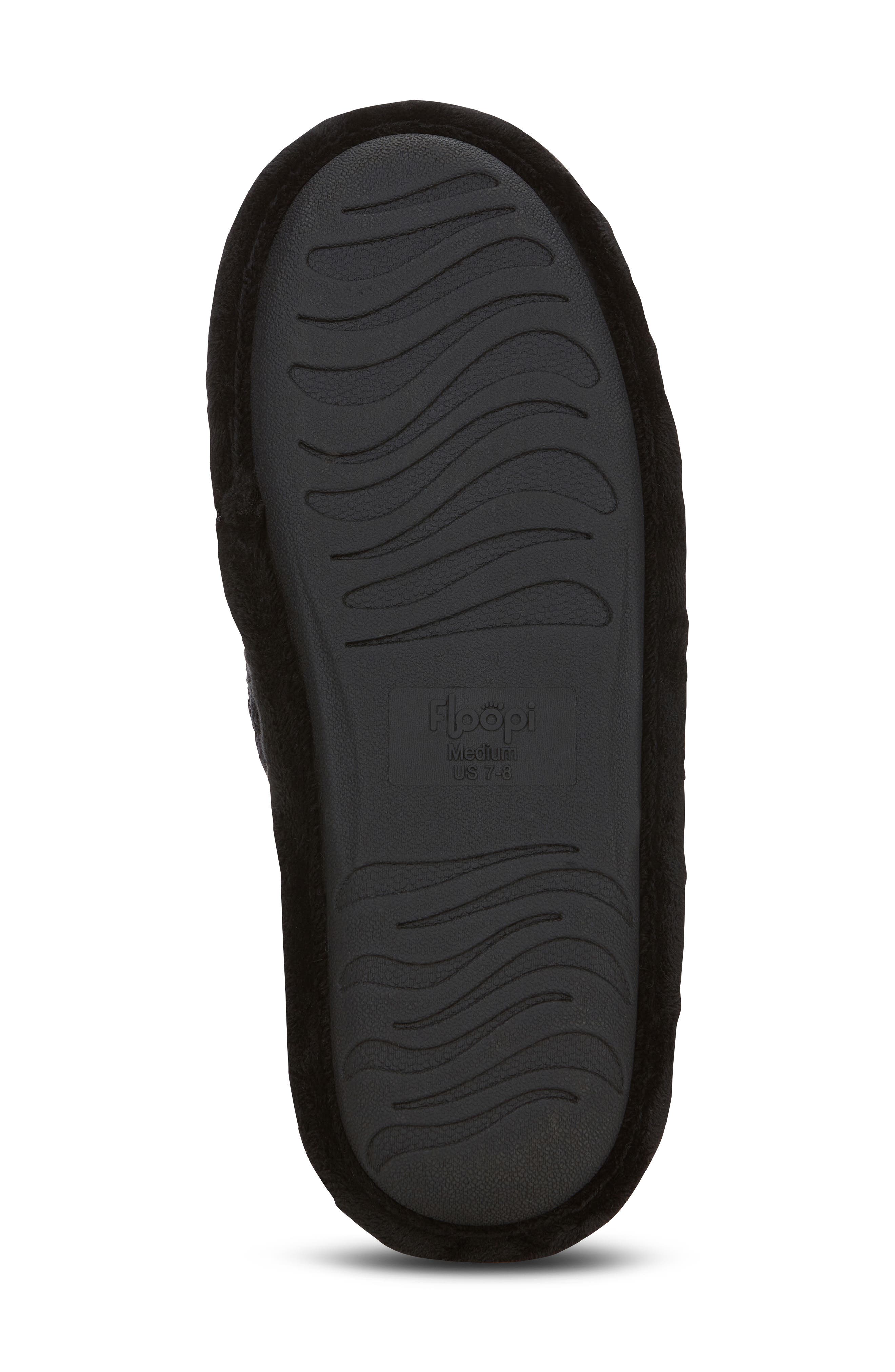 FLOOPI Victoria Chenille Scuff Slipper, Alternate, color, Black