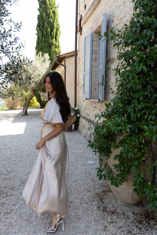 Rewritten Florence Waterfall Hem Dress