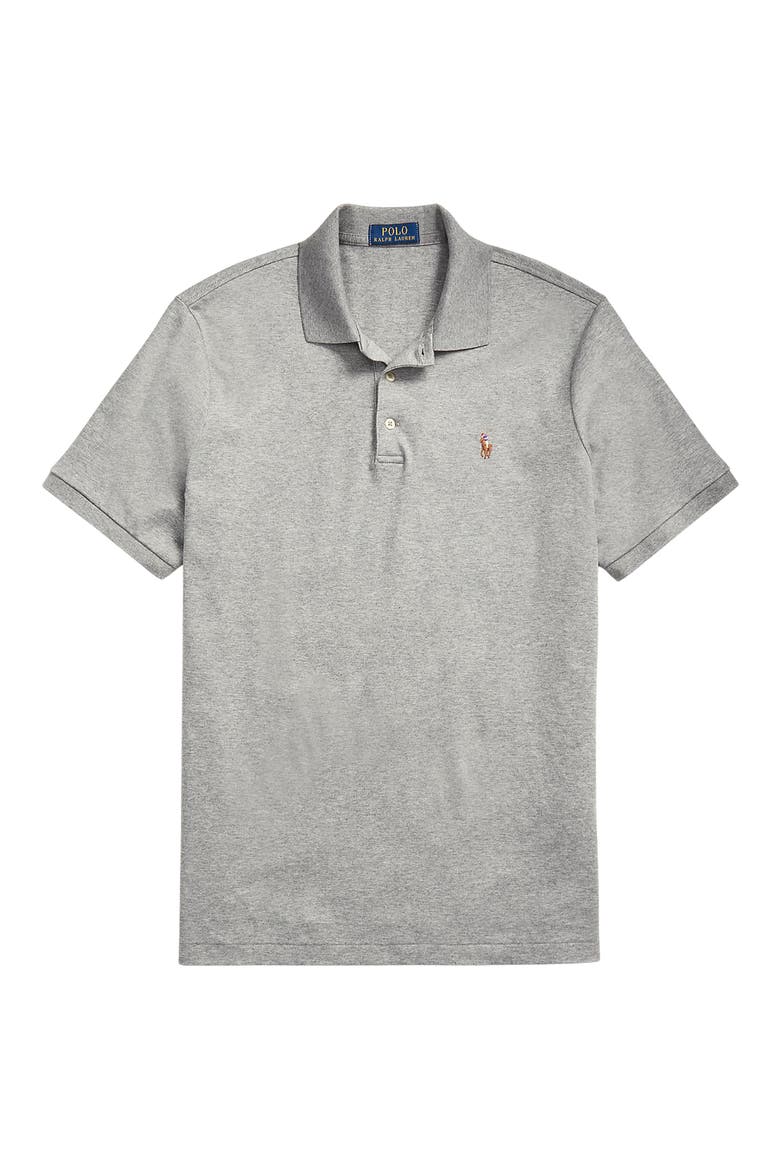 Pima Cotton Polo, Alternate, color, STEEL HEAT