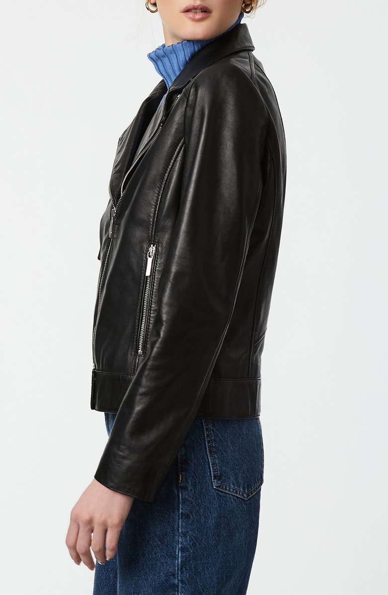 Bernardo Leather Moto Jacket, Alternate, color, 