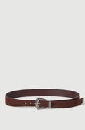 Brunello Cucinelli Reversed leather belt with tip