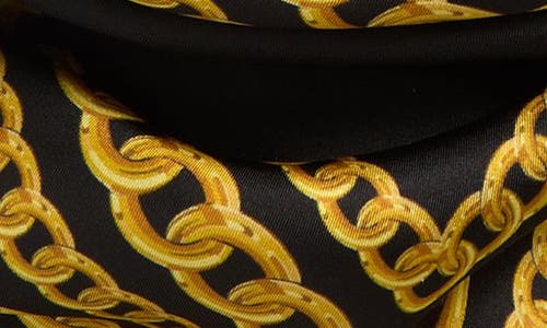 KURT GEIGER KURT GEIGER LONDON LARGE CHAIN STRIPE SILK SQUARE SCARF 