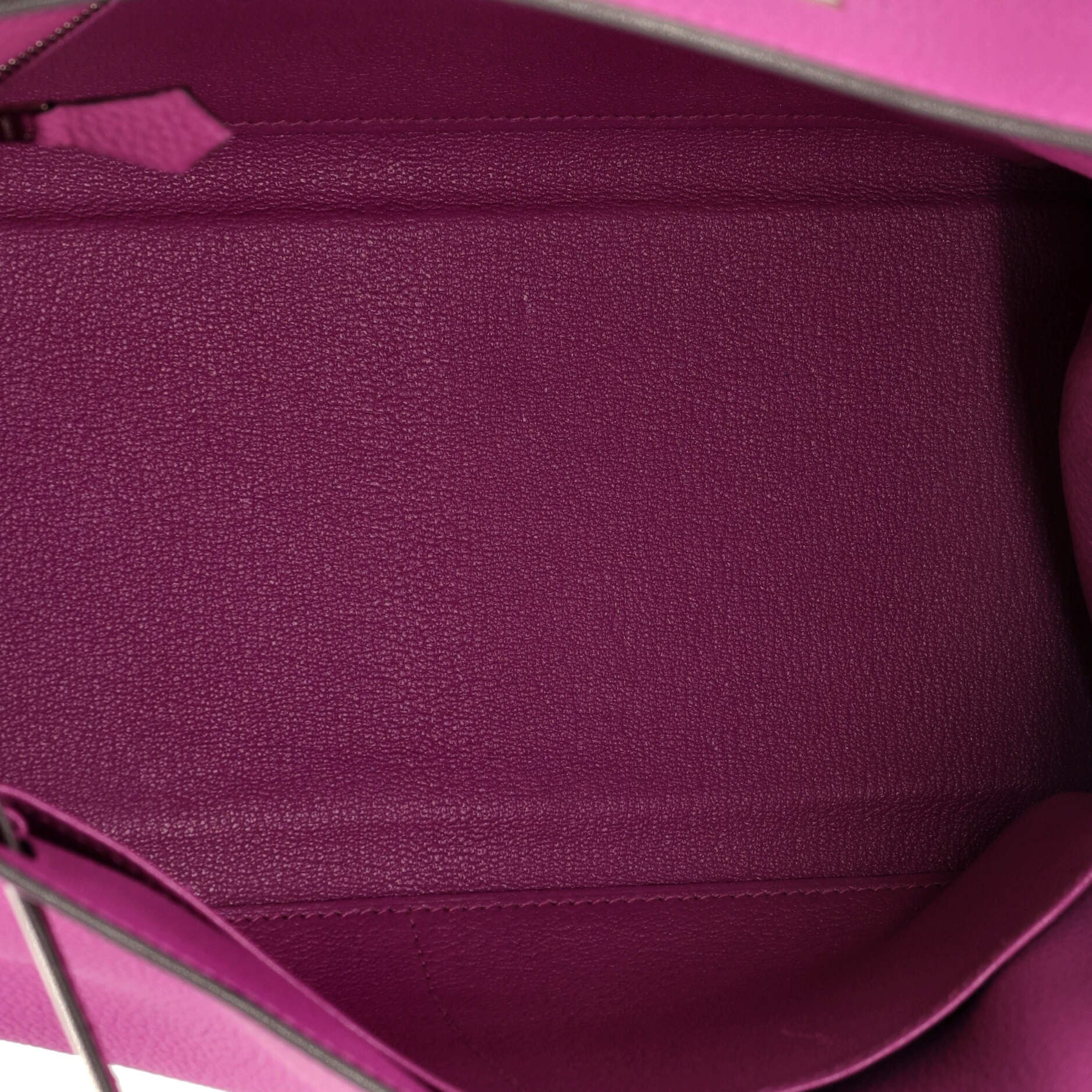 Pre-Owned Hermes Kelly Handbag Pink Togo with Palladium Hardware 28, Alternate, color, Rose Pourpre