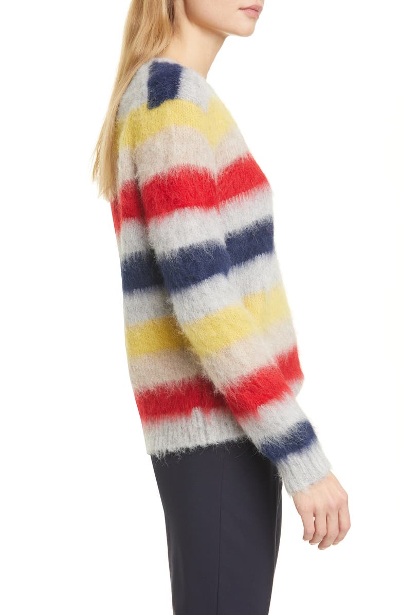 Theory Stripe Alpaca Blend Sweater, Alternate, color,