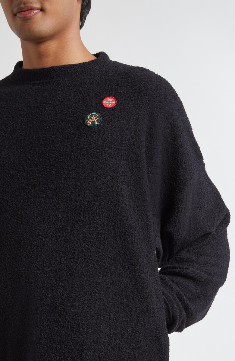 Undercover Embroidered Patch Sweatshirt, Alternate, color, Black