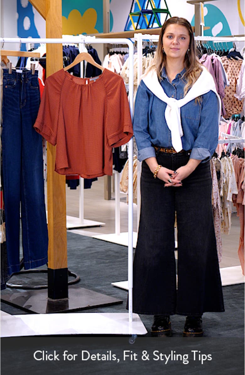 Shirred Bell Sleeve Top, sales video thumbnail