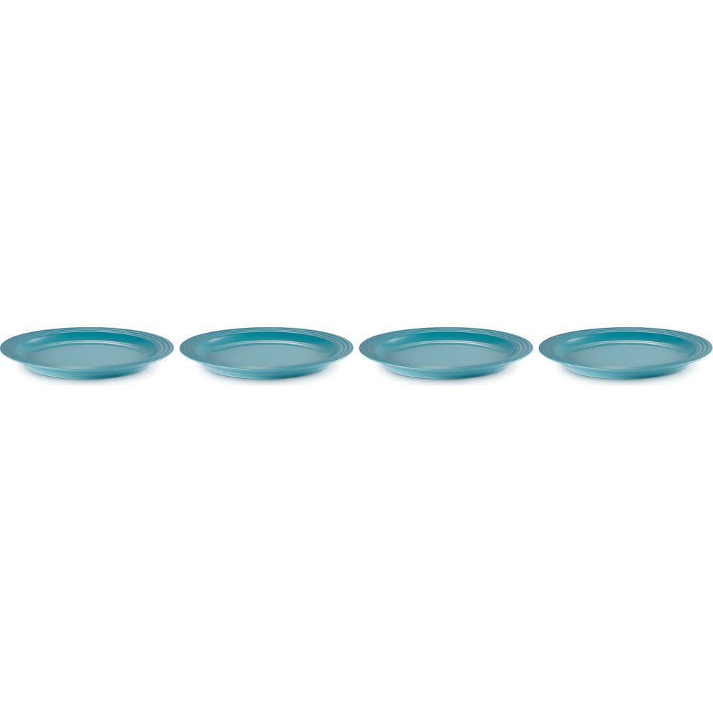 Le Creuset Vancouver Set Of 4 Salad Plates In Caribbean