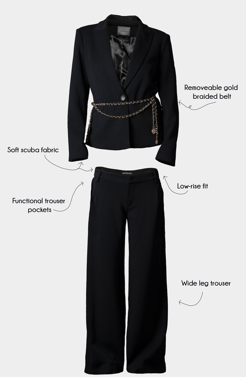 Blue Revival Taylor Belted Blazer In Black