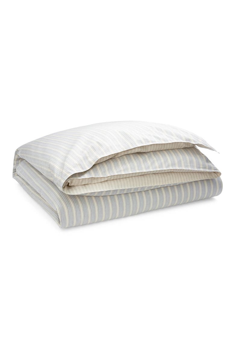Graydon Bold Stripe 212 Count Cotton Comforter, Alternate, color, DUNE AND CHAMBRAY