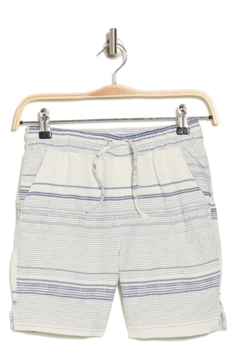 Sovereign Code Kids' Passport Stripe Cotton Shorts, Main, color, White Stripe