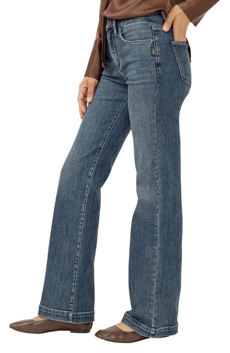 Silver Jeans Co. Avery Curvy High Waist Relaxed Straight Leg Trouser Jeans, Alternate, color, Westminster