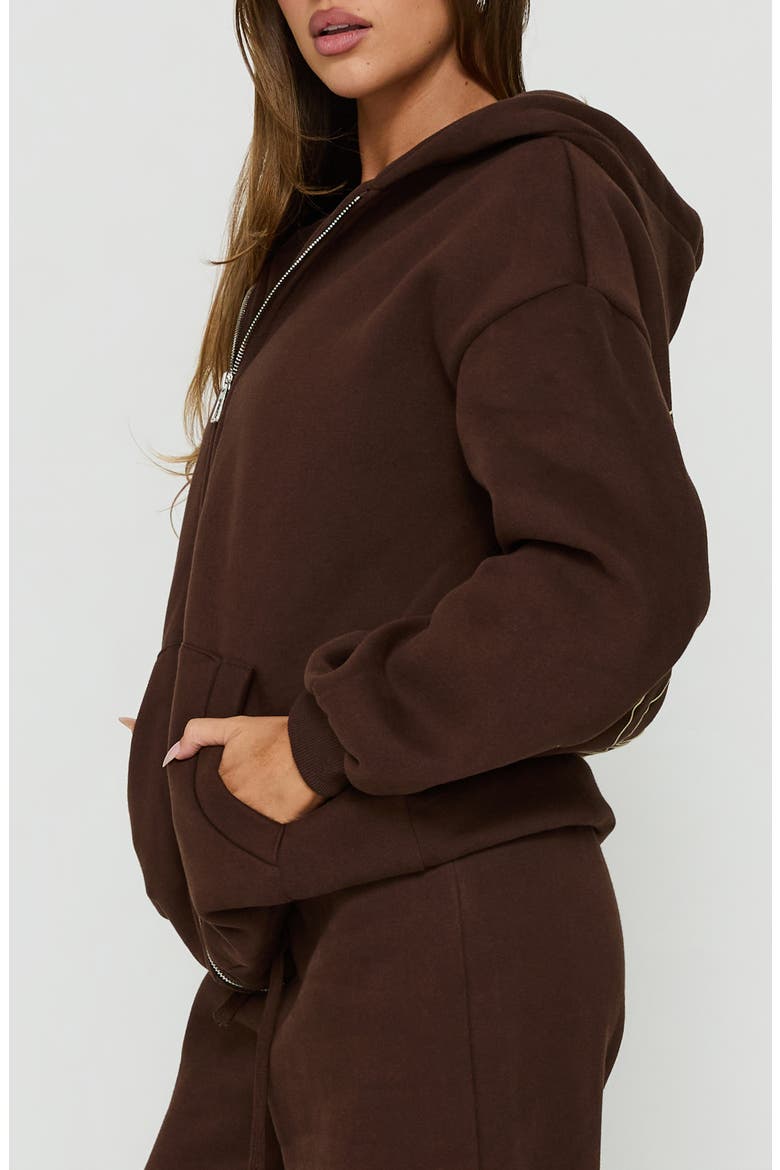 Peytan Full Zip Hoodie, Alternate, color, BROWN