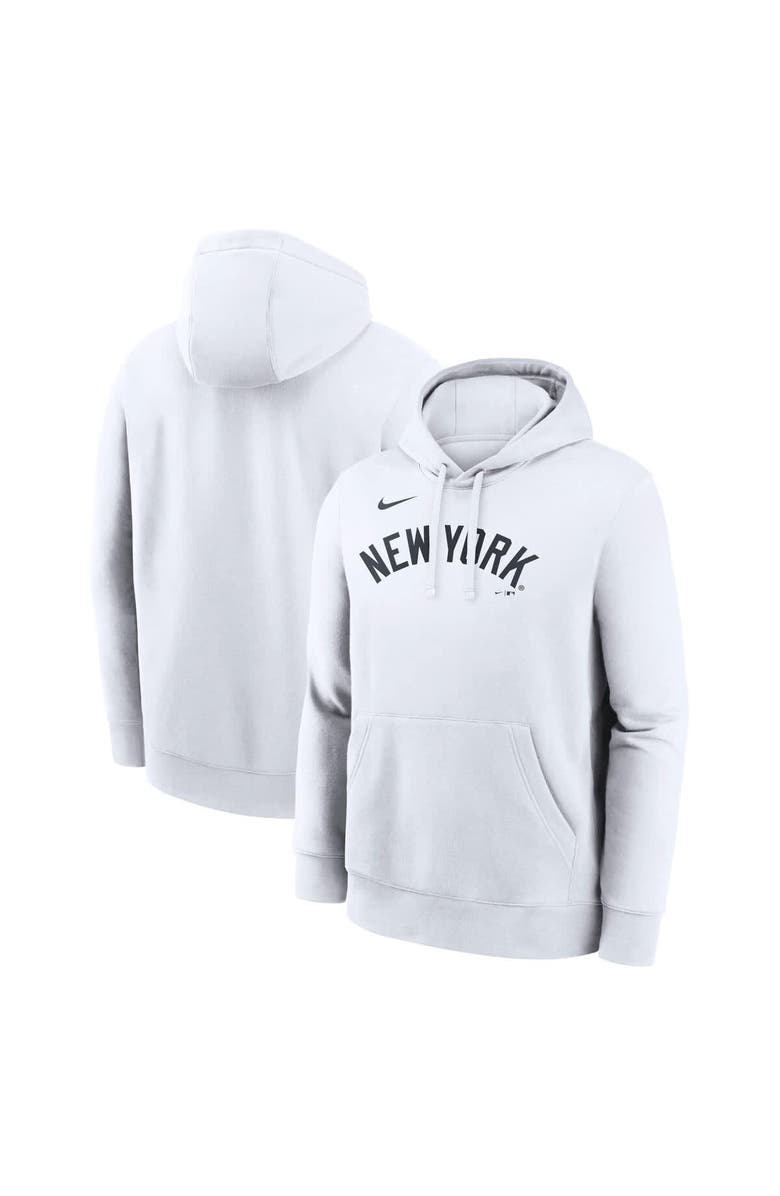 Nike Men's Nike White New York Yankees Dri-Fit Club Hoodie, Main, color, White