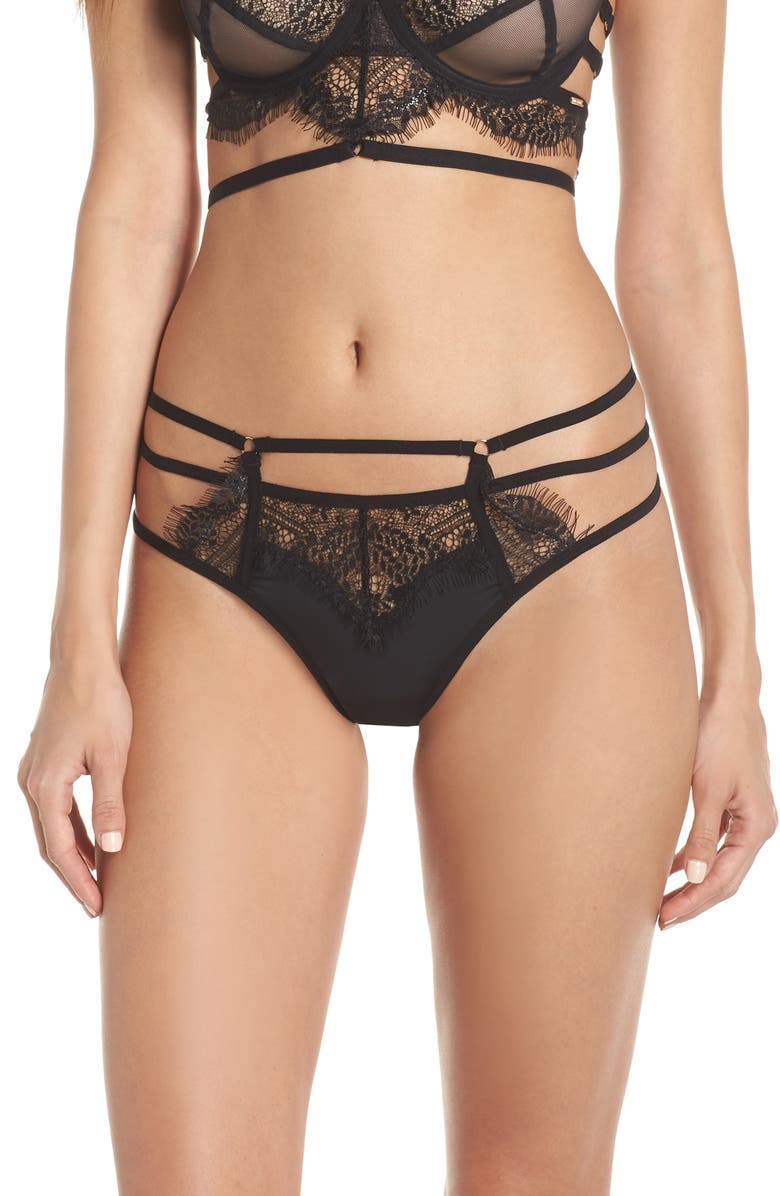 Bluebella Alexandra High Waist Thong, Main, color, 