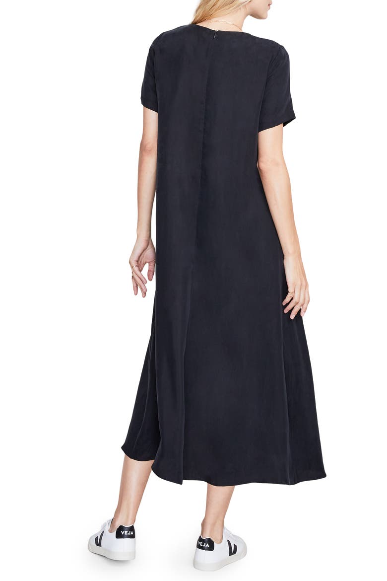 The James Maternity Midi Dress, Alternate, color, BLACK KNIT