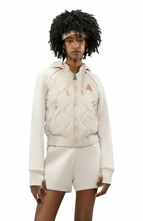 Women's Sorlin Hybrid Insulated Bomber Jacket with Removable Hood