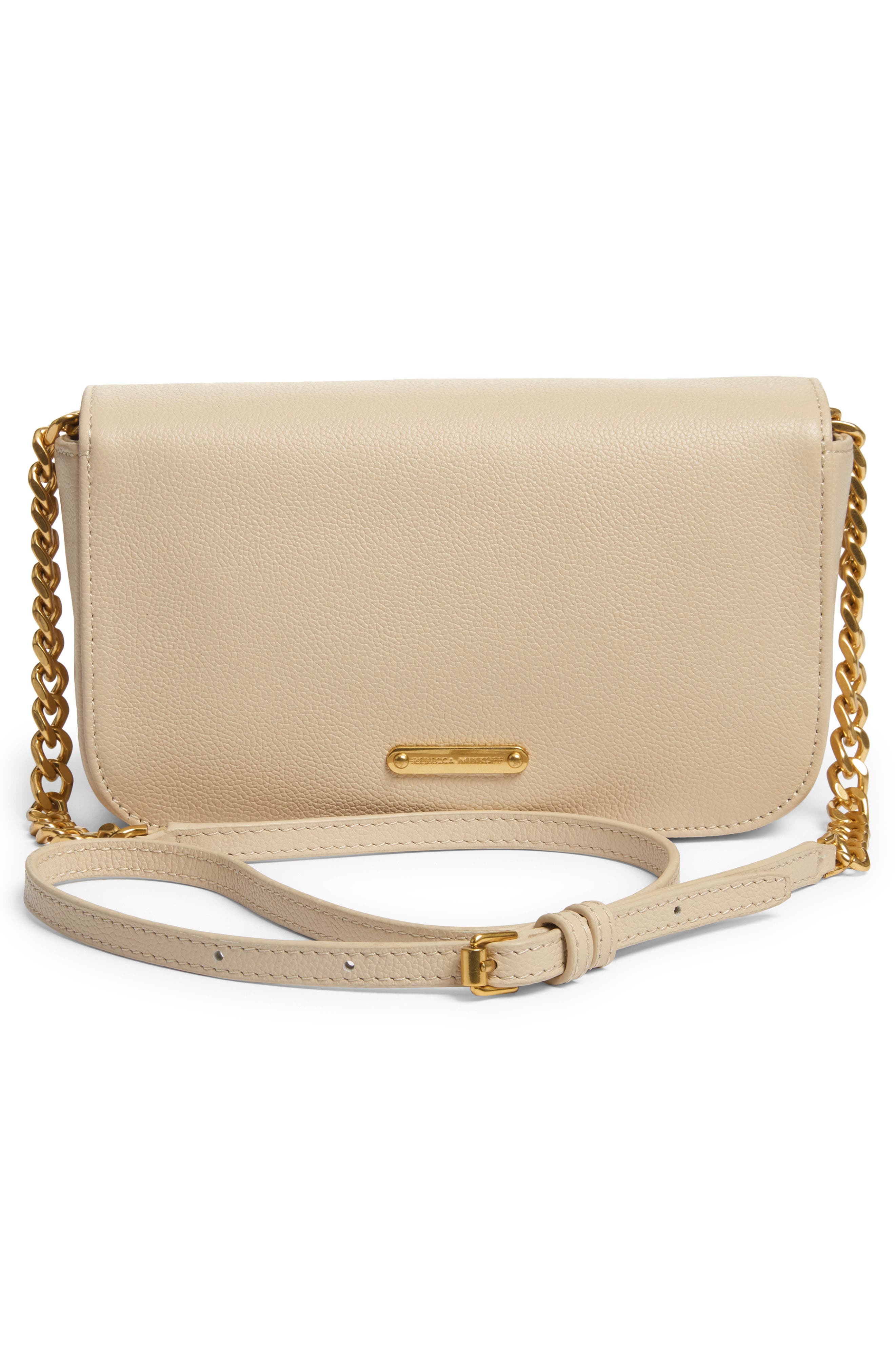 Rebecca Minkoff Amour Leather Crossbody Bag, Alternate, color, Latte