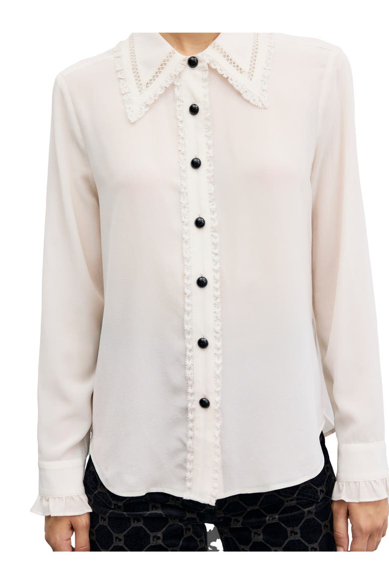 Loren Silk Crepe Blouse, Alternate, color, Natural