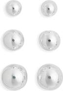 NORDSTROM RACK Set of 3 Graduated Orb Stud Earrings