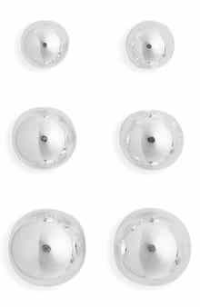 NORDSTROM RACK Set of 3 Graduated Orb Stud Earrings