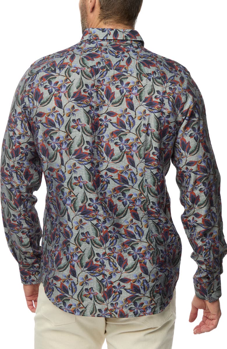 Robert Graham Ziton Tailored Fit Floral Cotton Button-Up Shirt, Alternate, color, Multi