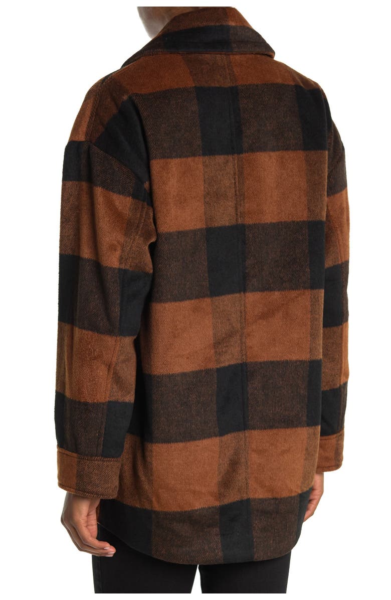 Halogen<sup>®</sup> Buffalo Check Double Breasted Peacoat, Alternate, color, 