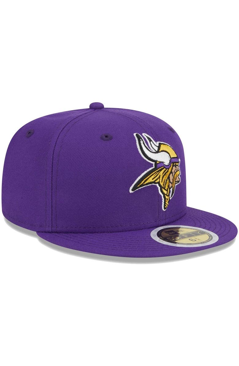 New Era Youth New Era Purple Minnesota Vikings Main 59FIFTY Fitted Hat, Alternate, color, Purple