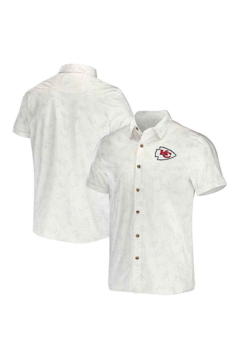 Men's NFL x Darius Rucker Collection by Fanatics White Kansas City Chiefs Woven Button-Up T-Shirt, Main, color, White