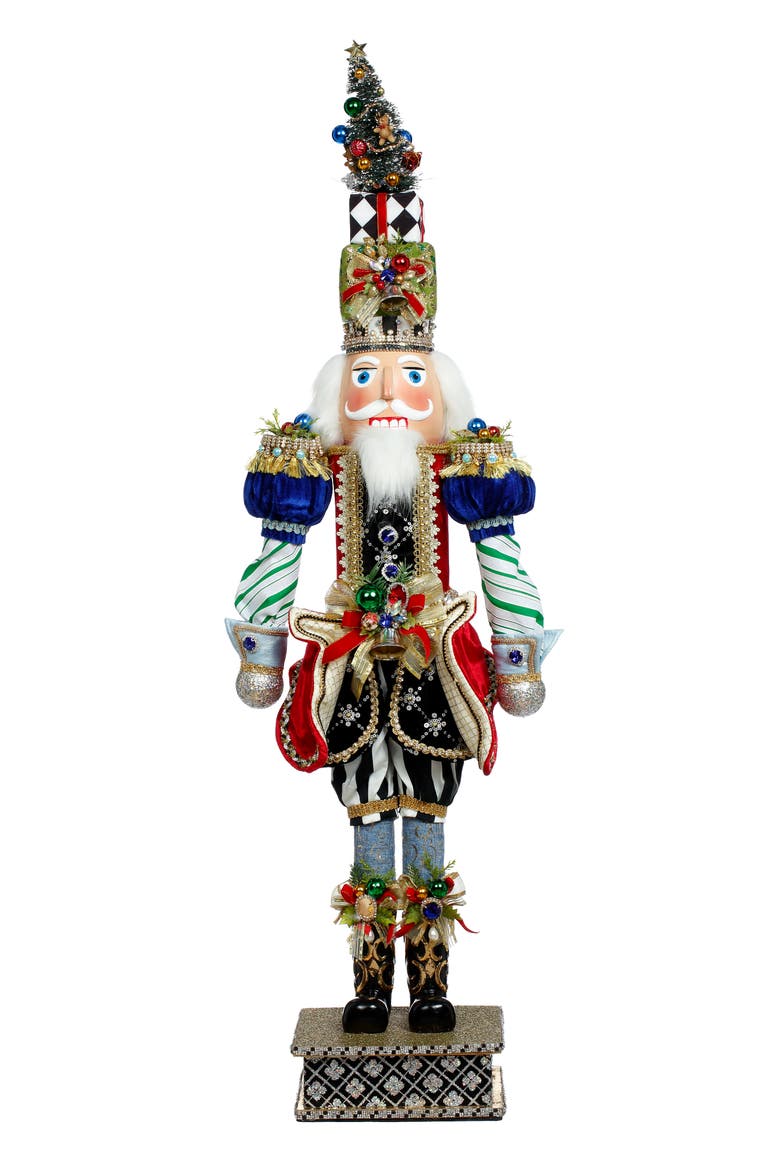 Christmas Tree Nutcracker, Large, Main, color, Blue