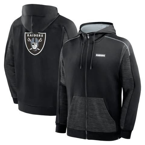 Men's Fanatics Black Las Vegas Raiders Checkdown Pass Full-Zip Hoodie
