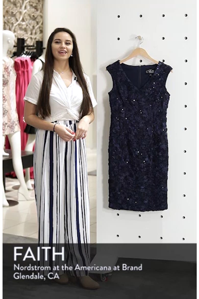 Alex Evening Rosette Sheath Dress video