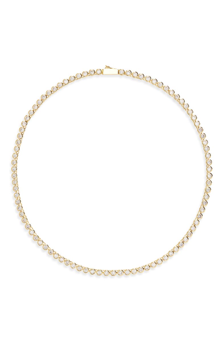 Bracha Mali Cubic Zirconia Tennis Necklace, Main, color, Gold
