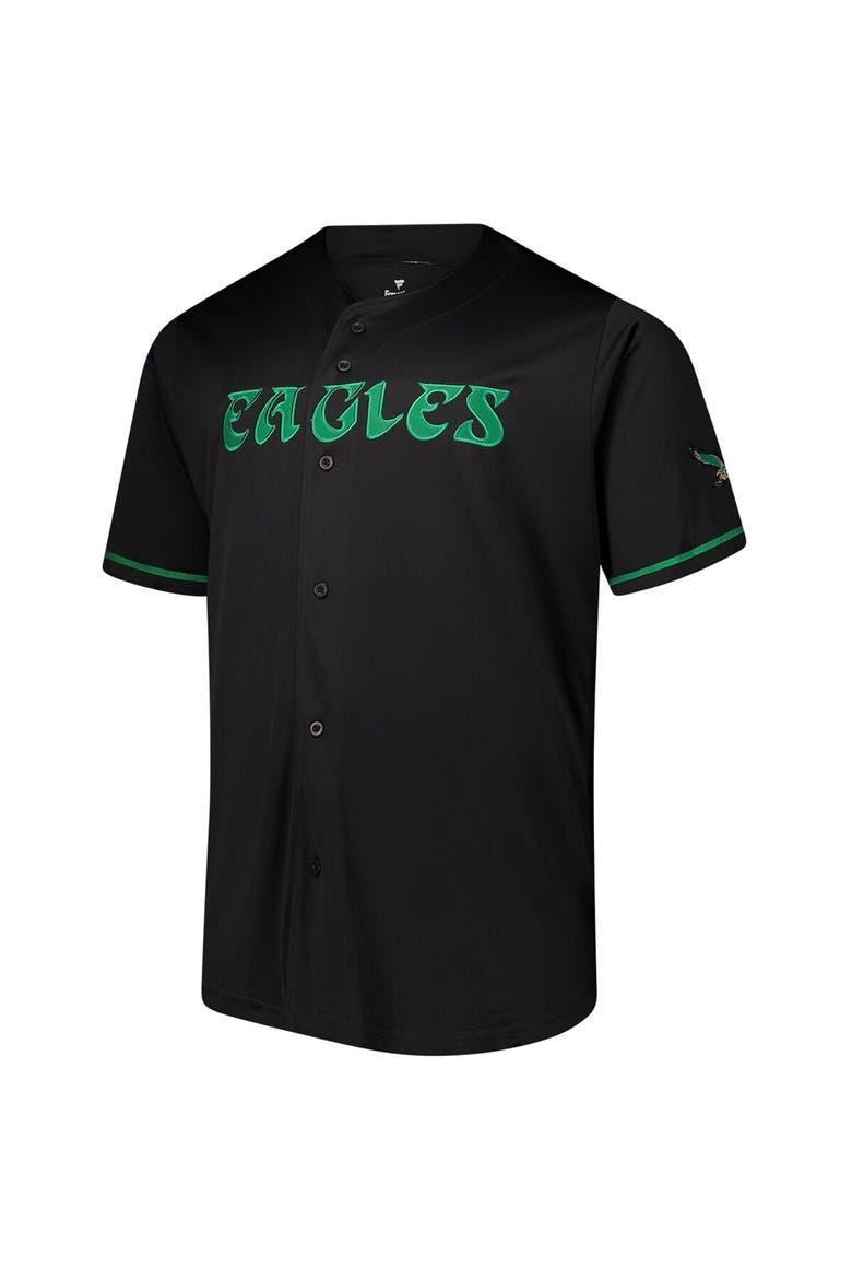 Men's Fanatics  Black Philadelphia Eagles Pop Full-Button Jersey, Alternate, color, Black