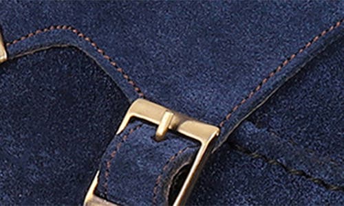 Vellapais Elmaton Double Monk Strap Leather Loafer In Blue