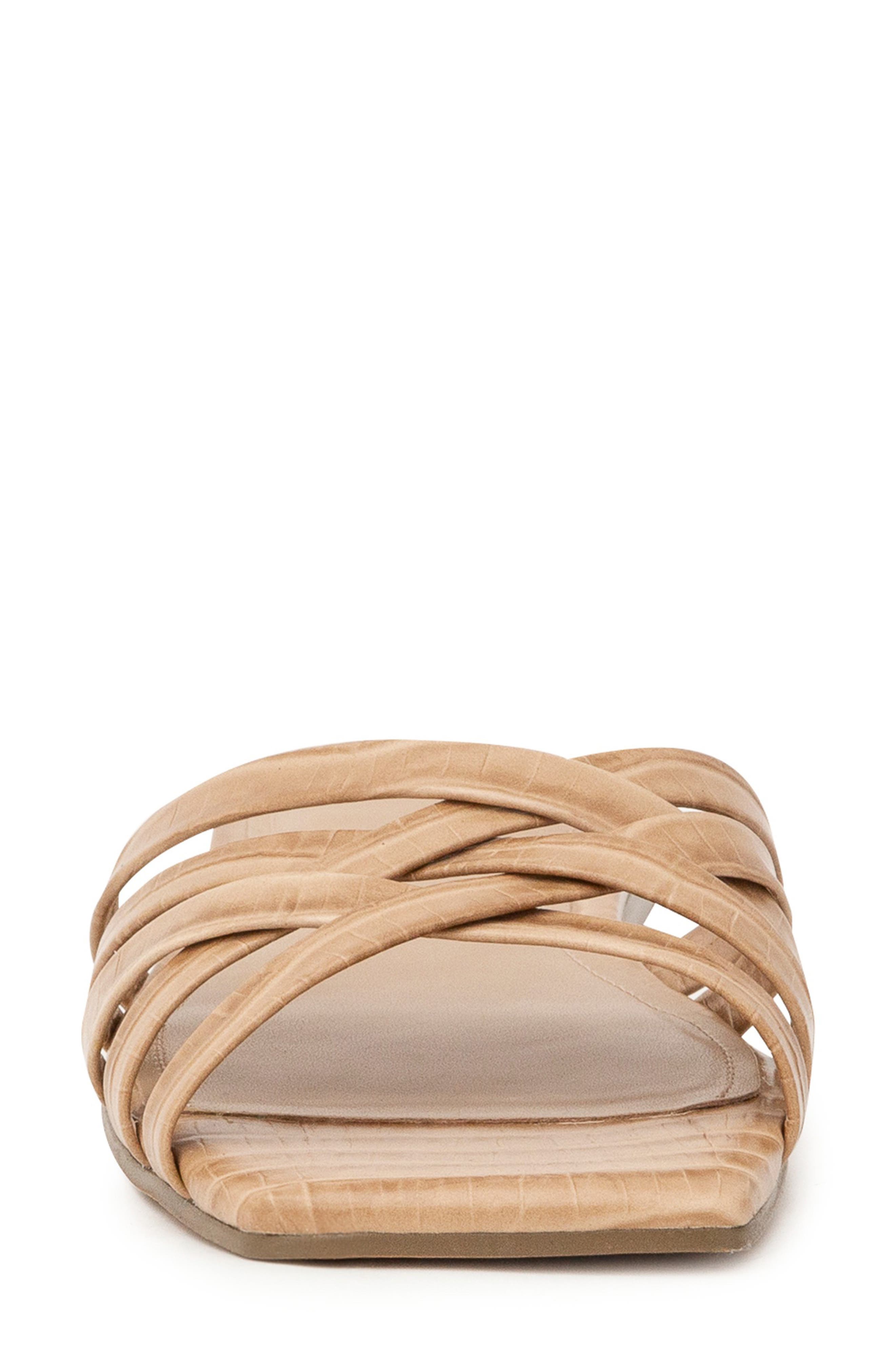 Varro Slide Sandal, Alternate, color, NUDE LEATHER