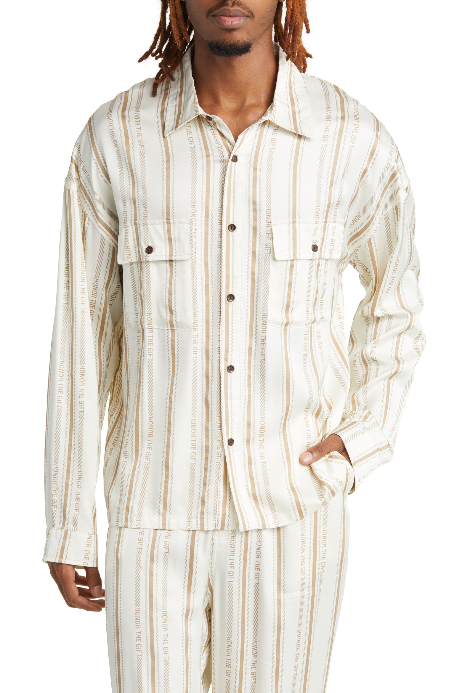 Respect Core HONOR THE GIFT Honor Stripe Button-Up Shirt (Men) | Nordstromrack
