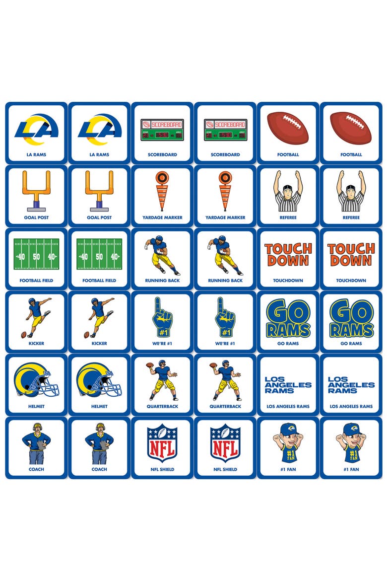 Los Angeles Rams Matching Game, Alternate, color, Multicolor