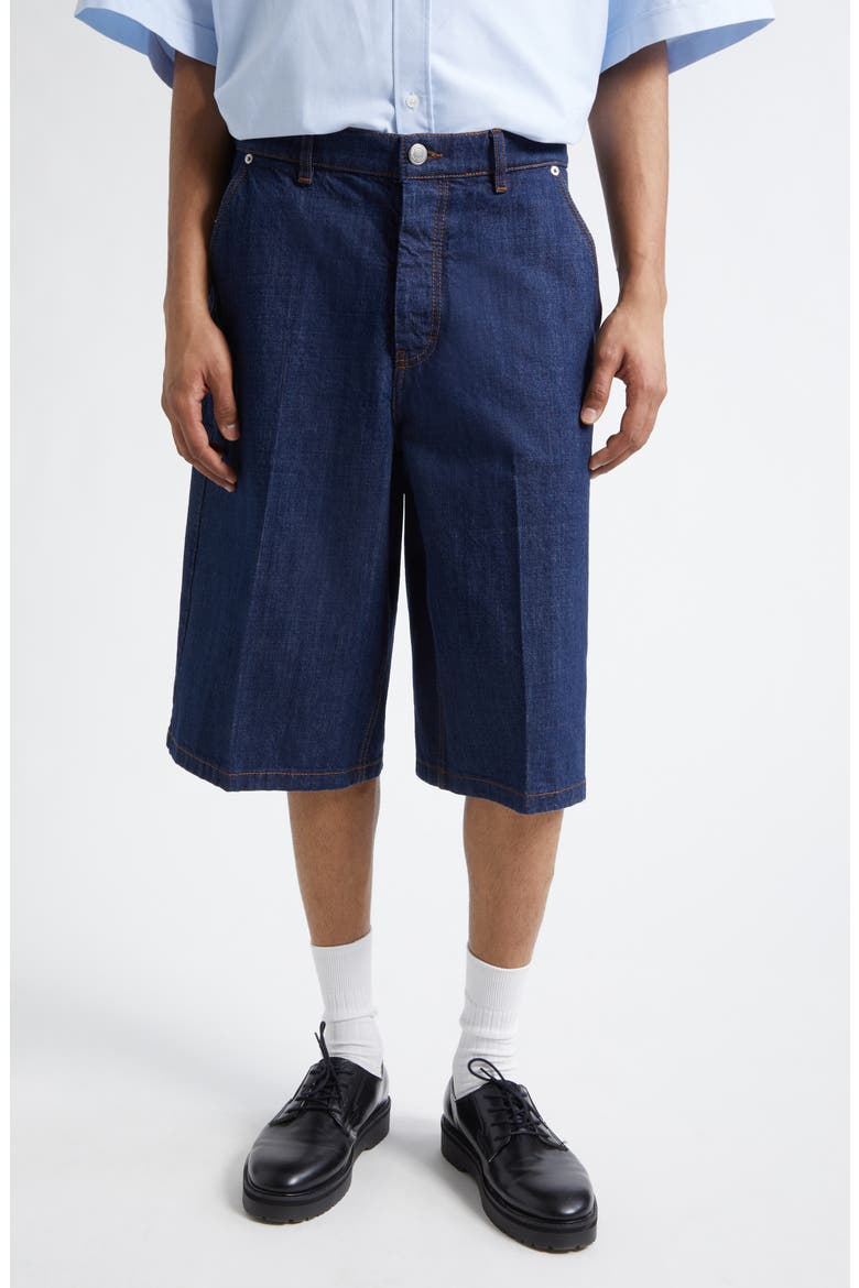 Loose Fit Denim Bermuda Shorts, Main, color, INDIGO