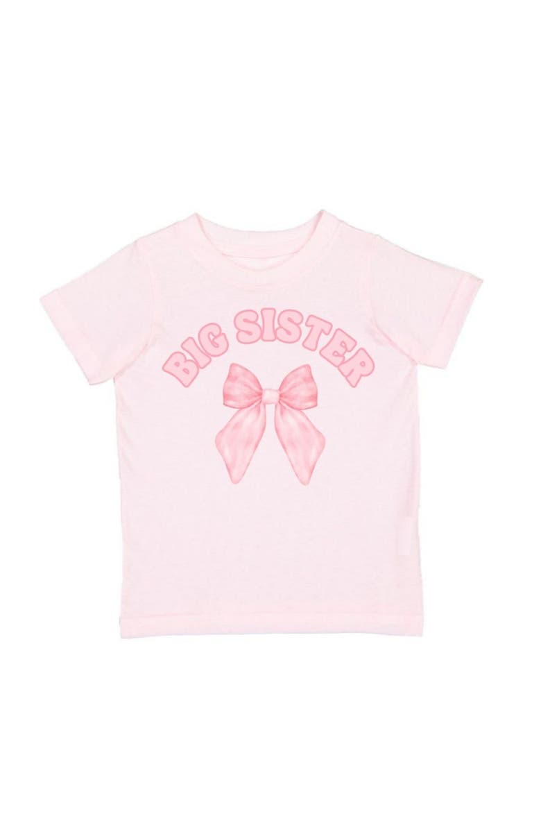 Sweet Wink Big Sister Bow Short Sleeve T-Shirt, Main, color, 