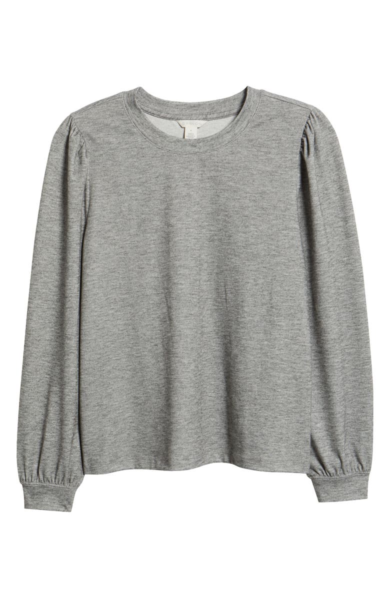Caslon<sup>®</sup> Blouson Sleeve Top, Alternate, color, Grey Heather