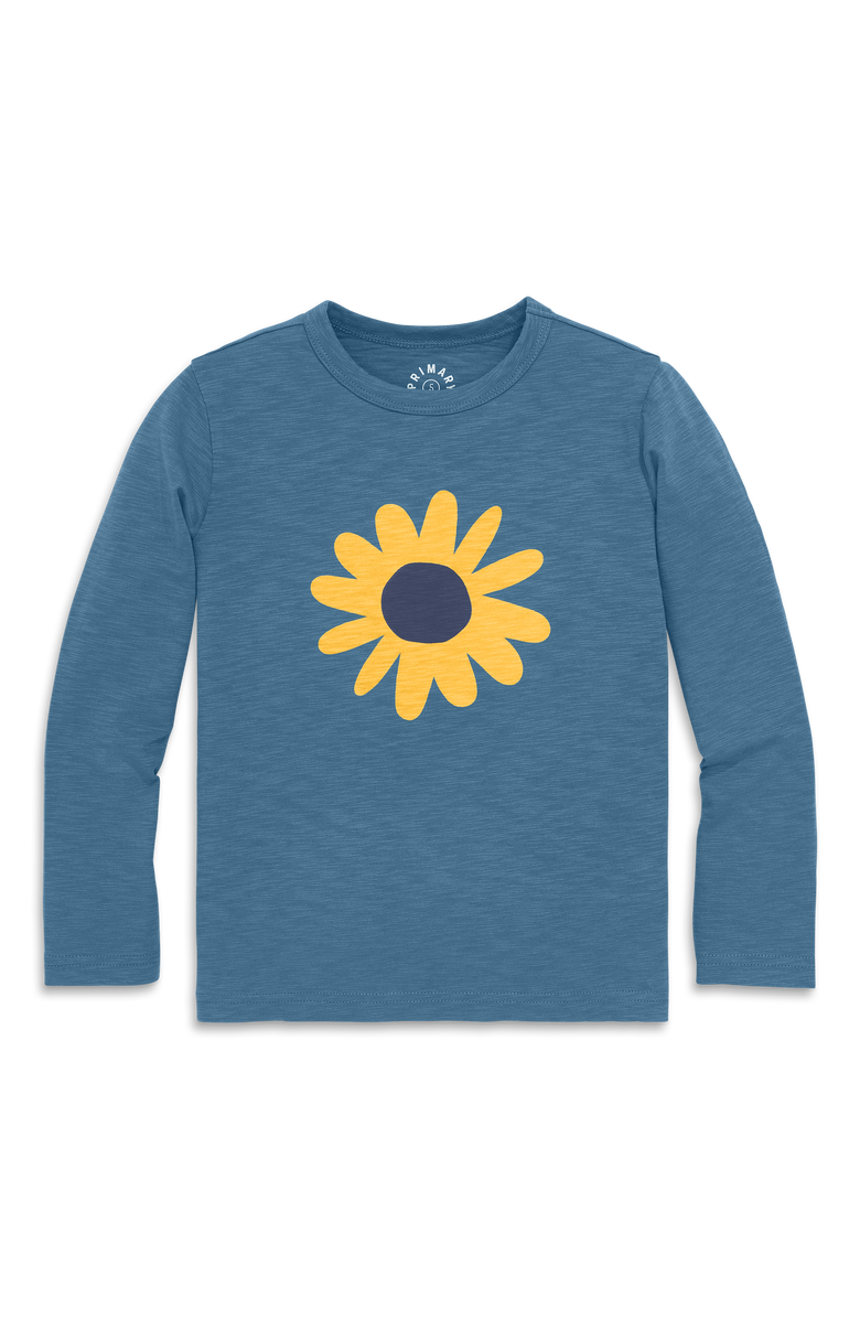 Primary Long Sleeve Sunflower Tee, Main, color, Moonlight Sunflower