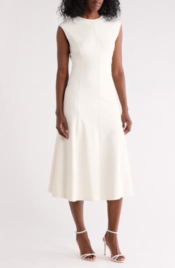 NORDSTROM RACK Seamed Ponte Fit & Flare Midi Dress | Nordstromrack NORDSTROM RACK Seamed Ponte Fit & Flare Midi Dress | Nordstromrack