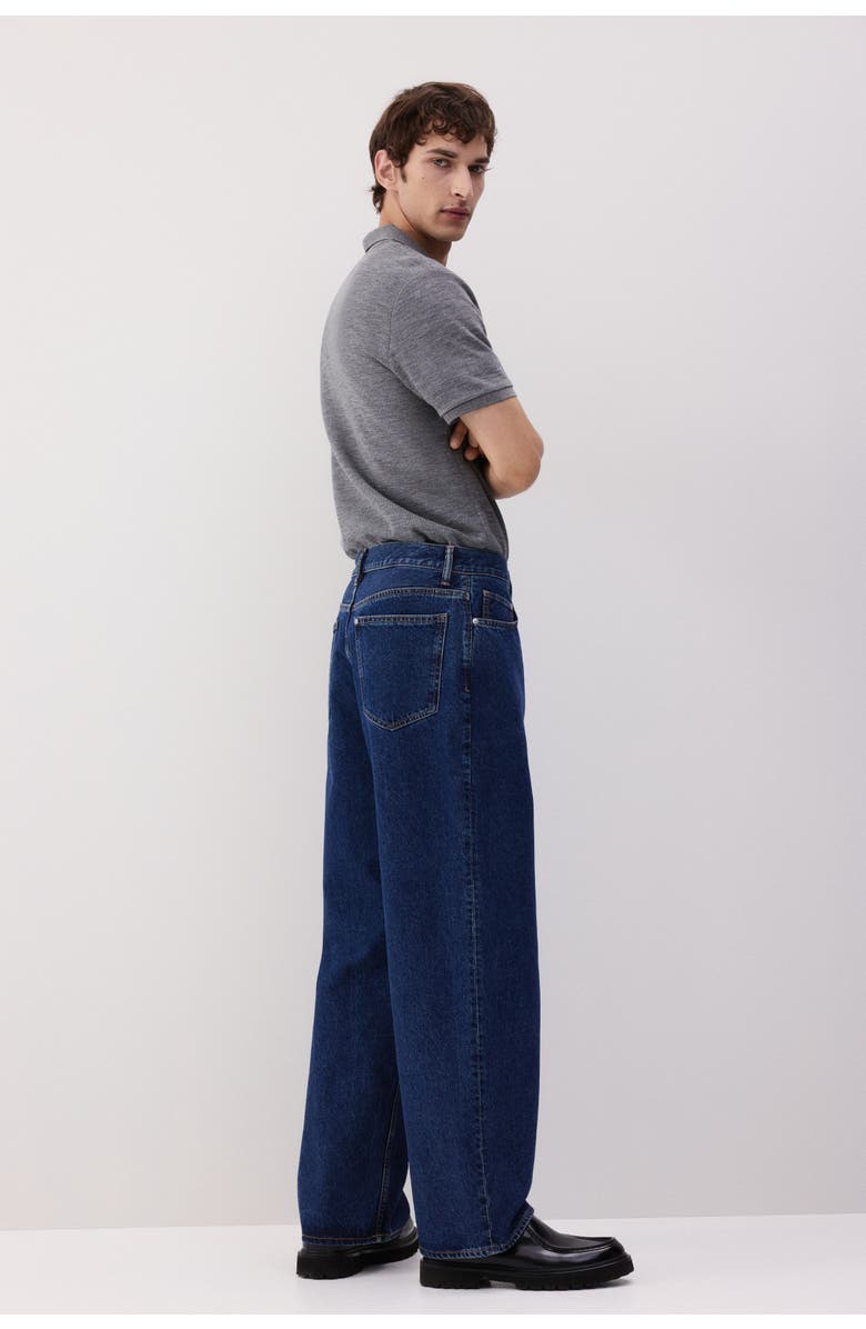 H&M Baggy Jeans, Alternate, color, Dark Denim Blue