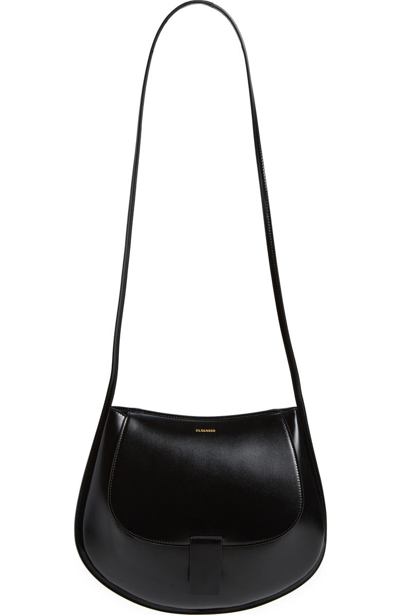 Jil Sander Crescent Calfskin Crossbody Bag, Alternate, color,