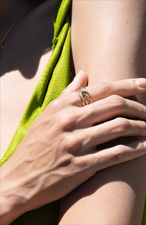 Rc Retro Chic Verdant Whisper Ring In Gold