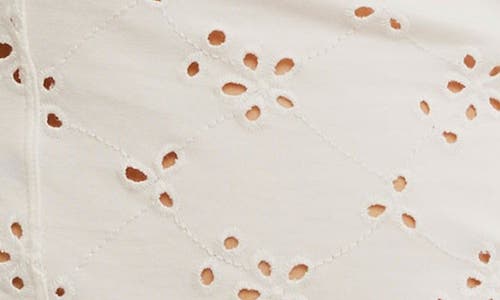 Free People Full Bloom Eyelet Knit Camisole In Ivory